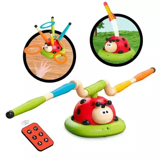 Brinquedo Infantil Educativo Jogo Joaninha Pula Corda Acerta Argolas Lança Foguete Conect Brinq