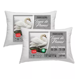 Travesseiro Pluma De Ganso Sintético Anti alergico Alto Macio Original Fabricante