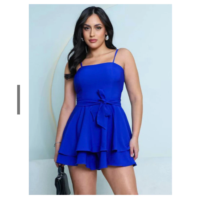 Vestido curto tecido duna com bojo