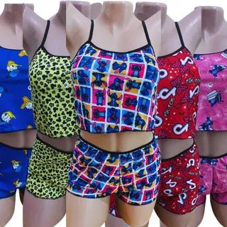 Kit 5 Pijamas Baby Doll em Oferta na Shopee