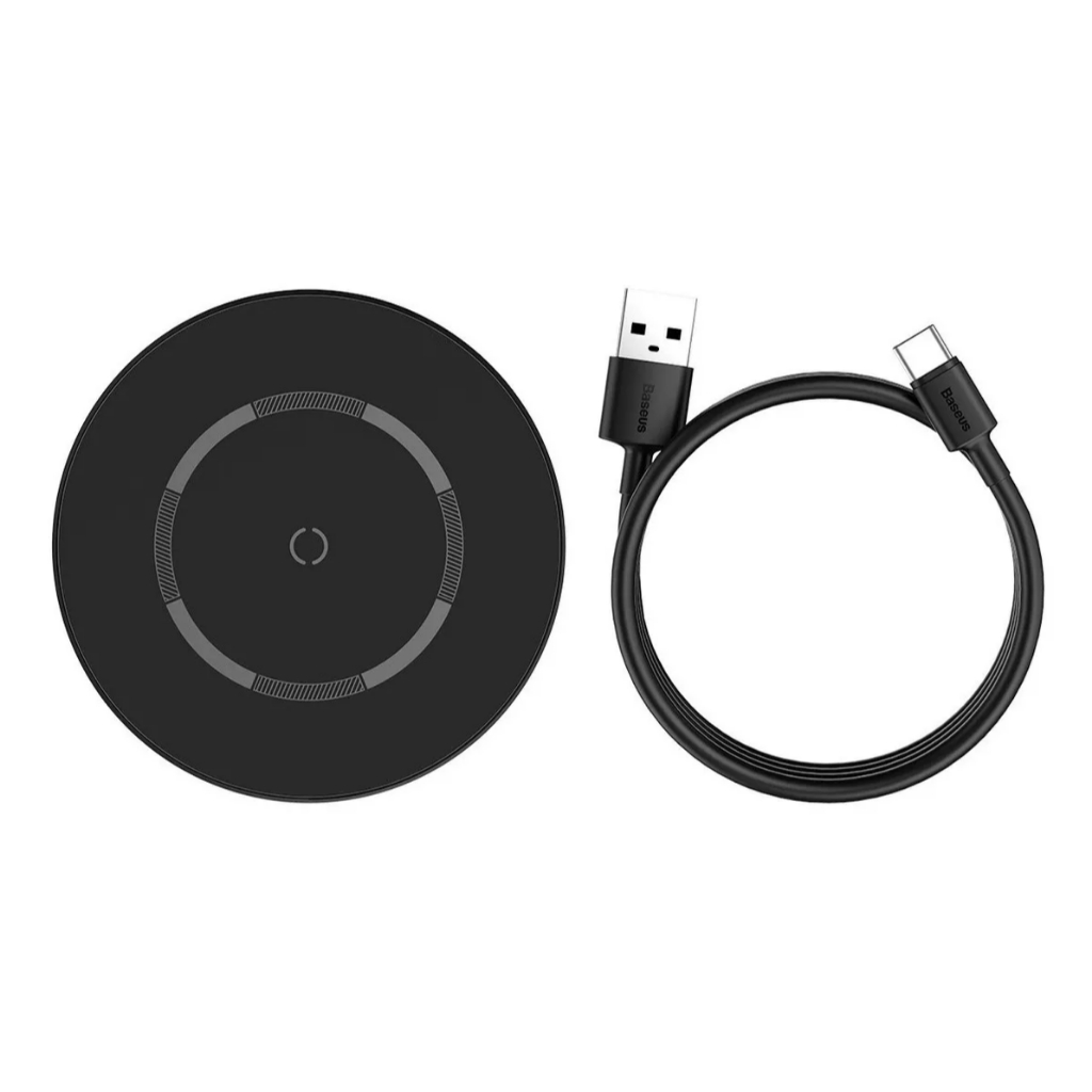 Carregador Sem Fio Magnético Baseus Rápido Qi Simple 15w IPHONR 12,13,14,15 E 16 OPEN BOX