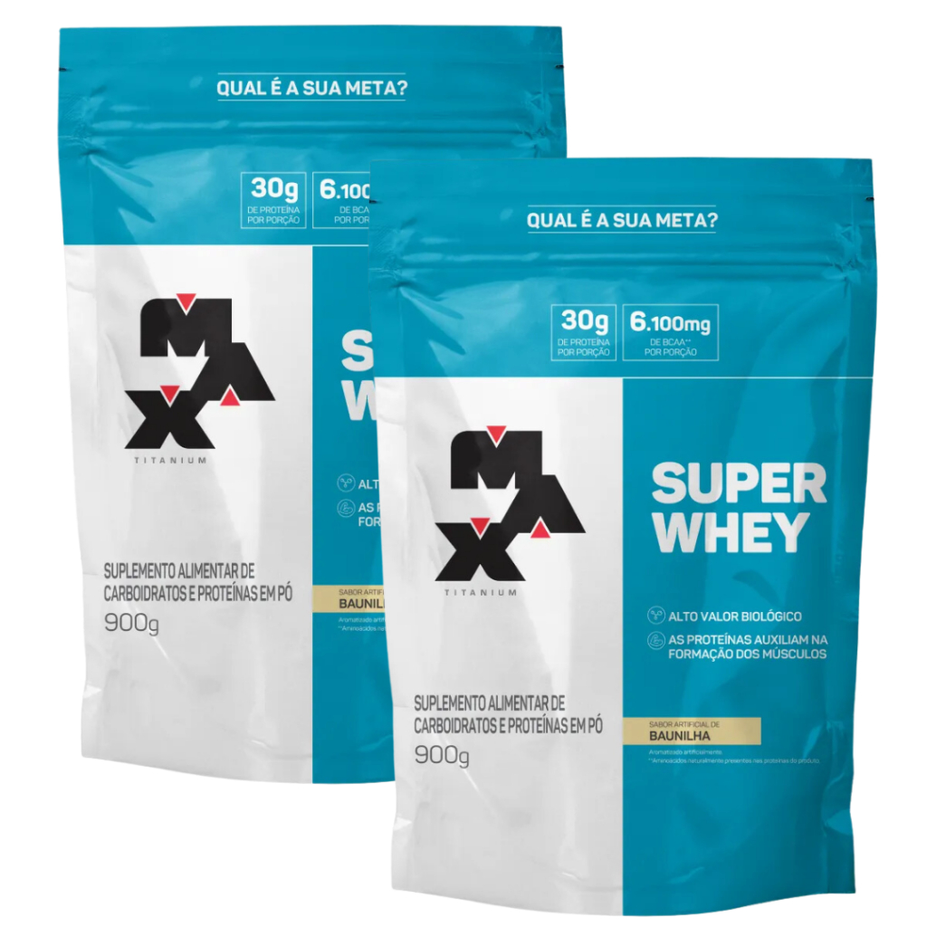 Kit 2 Unidades Super Whey 900g Max Titanium