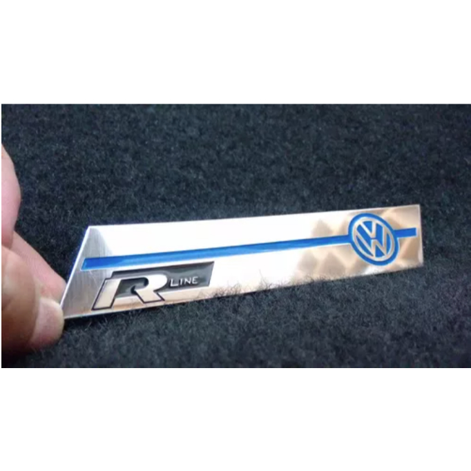 Emblema Badge Em Metal Vw Rline Alta Qualidade | Shopee Brasil