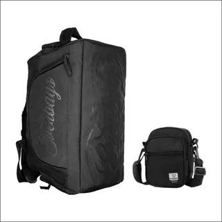 Mini Mala Mochila + Shoulderbag Vivo Preta