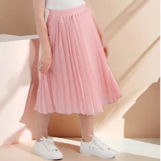 Saia Midi Plissada Infantil menina 8 ao 14