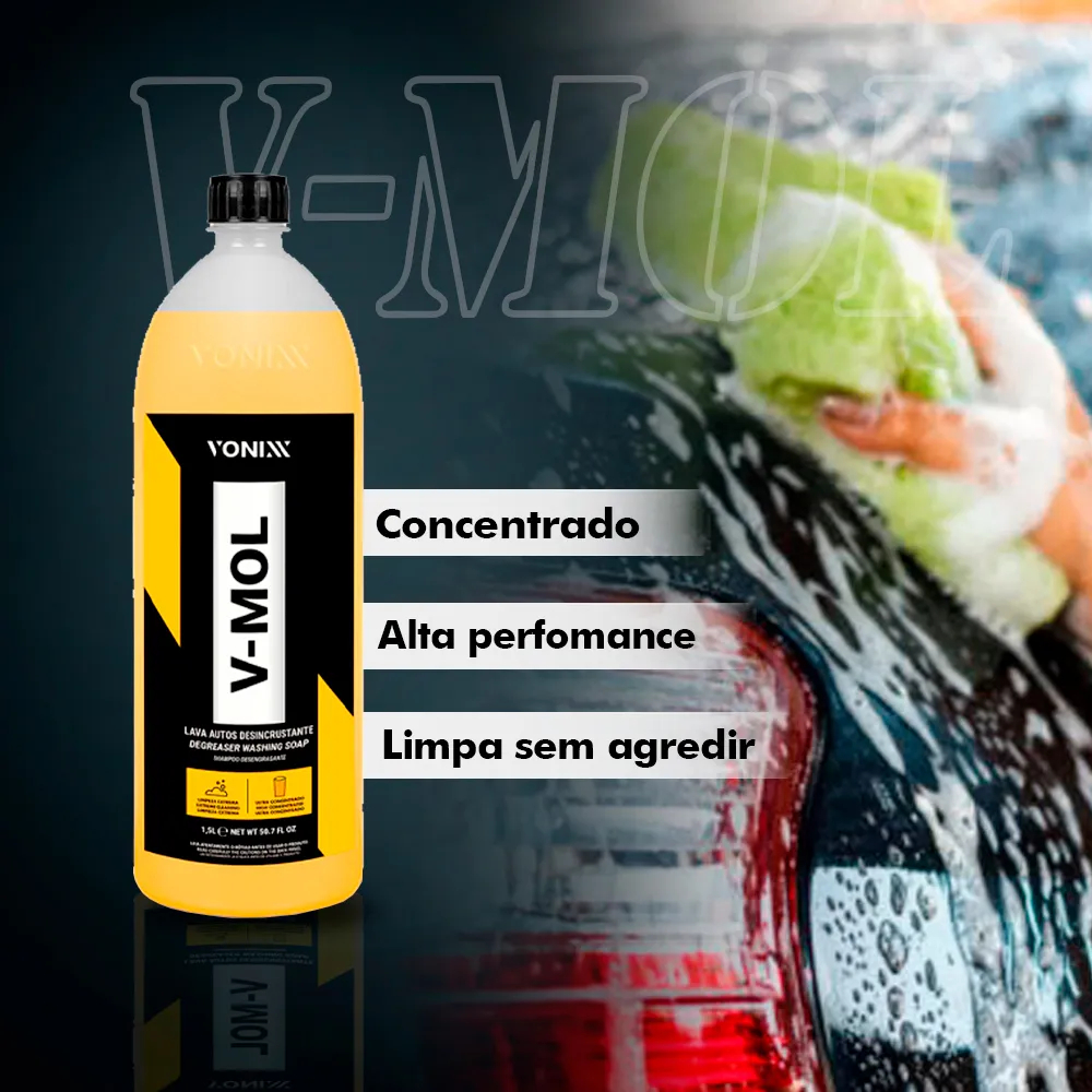 Produto para Lavar o Carro Cheio de Barro V-Mol Shampoo Mol Vonixx 1,5L