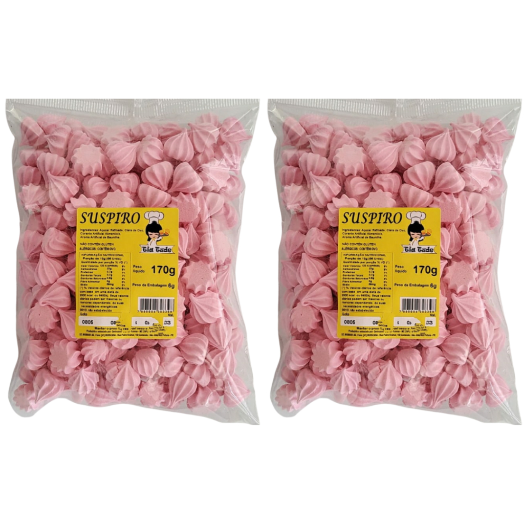 Mini Suspiro Premium c/aprox. 400 unid. 2 pacotes rosa | Shopee Brasil