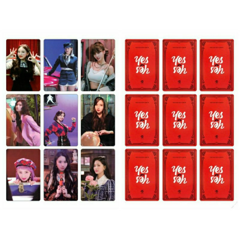 TWICE/YES OR YES/MONOGRAPH/トレカ！　！ Kit 9 Photocards | Twice - Yes or Yes | Frente e Verso | Produto