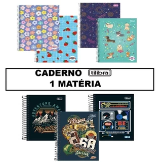 Caderno Tilibra Masculino E Feminino 1 Matéria 80 Folhas Espiral Pepper Capa Dura Universitário em Oferta na Shopee