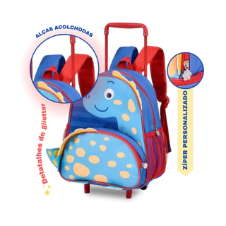 Kit mochila e lancheira infantil Escola Creche Menino Clio Dinossauro em Oferta na Shopee