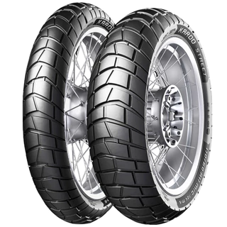 Par Pneu Moto 90/90-21 + 120/80-18 Karoo Street Metzeler Uso Com Câmara
