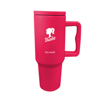 Copo Com Canudo Térmico de 1200ml Personalizado da Boneca Ba Com O Seu Nome [C-01]