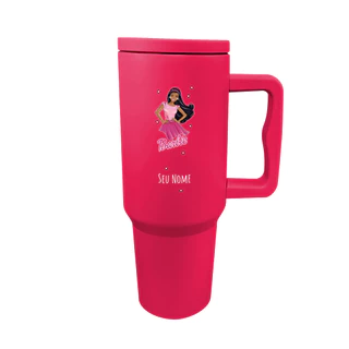 Copo Com Canudo Térmico de 1200ml Personalizado da Morena Paty Com O Seu Nome [C-05]