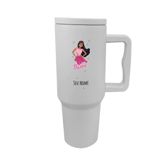 Copo Com Canudo Térmico de 1200ml Personalizado da Morena Paty Com O Seu Nome [C-05]