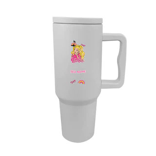 Copo Com Canudo Térmico de 1200ml Personalizado da Loira Com O Seu Nome [C-02]