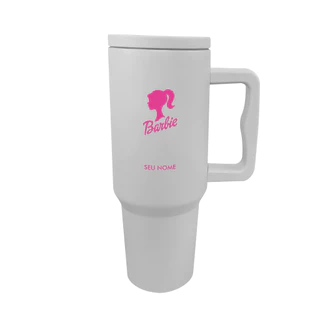 Copo Com Canudo Térmico de 1200ml Personalizado da Boneca Ba Com O Seu Nome [C-01]