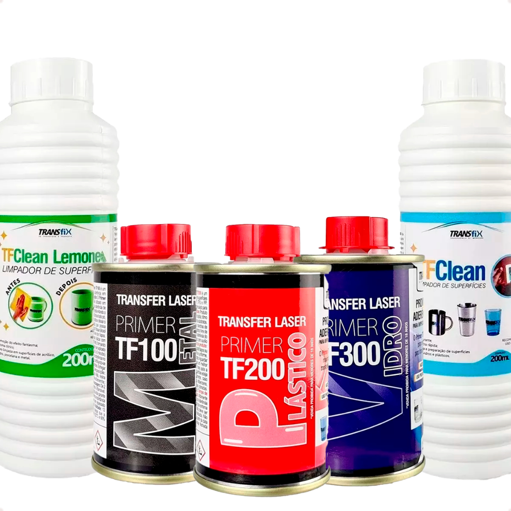 KIT Transfix Primer TF100 / TF200 / TF300 (150ML) + TF Lemone +TF Clean ...