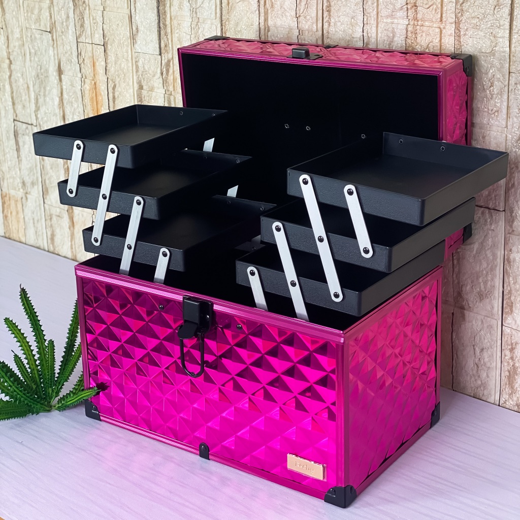 Maleta Maquiagem Maquiador Profissional Grande Makeup Manicure Caixa Organizadora Luxuosa
