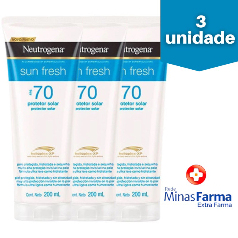 Protetor Solar Neutrogena Sun Fresh FPS 70 200ml Filtro Solar | Shopee ...
