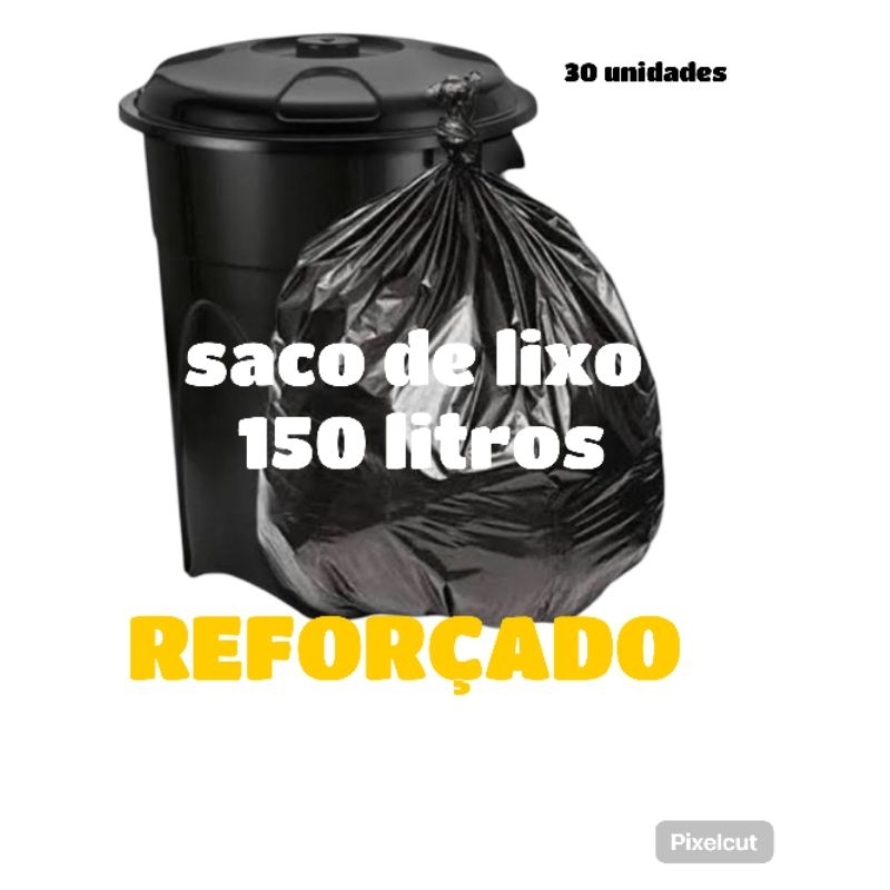 Saco De Lixo Preto Litros Refor Ado Cada Pacote Contem Unidades Shopee Brasil