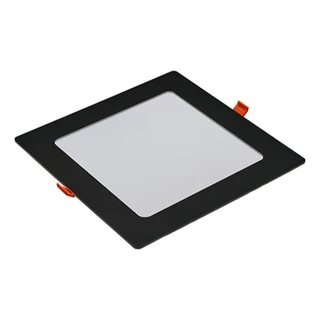 Luminária Plafon Led De Teto Avant Pop Plástico Embutir Quadrado 24w 28cm BR6500K Cor Preto