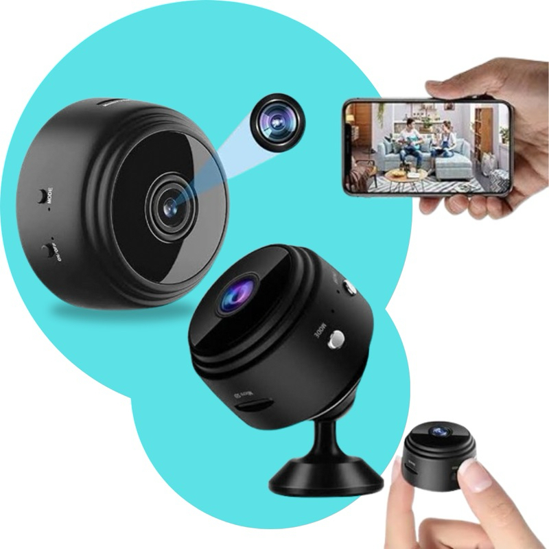 2 Modelos Mini Câmeras de Segurança Discreta Espiã Qualidade HD Sem Fio ...