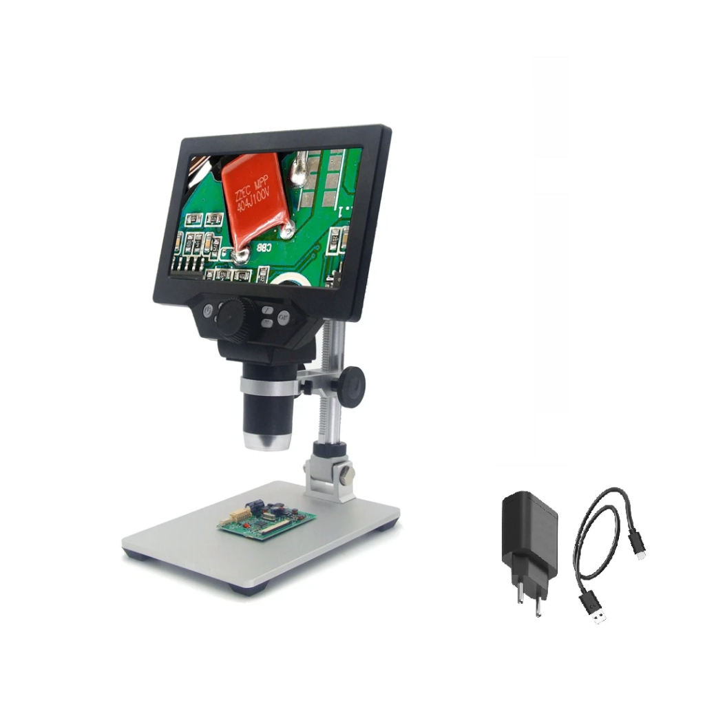 Mustool G1200 Microscópio Digital 12mp Tela 7 Polegadas 110v/220v ...