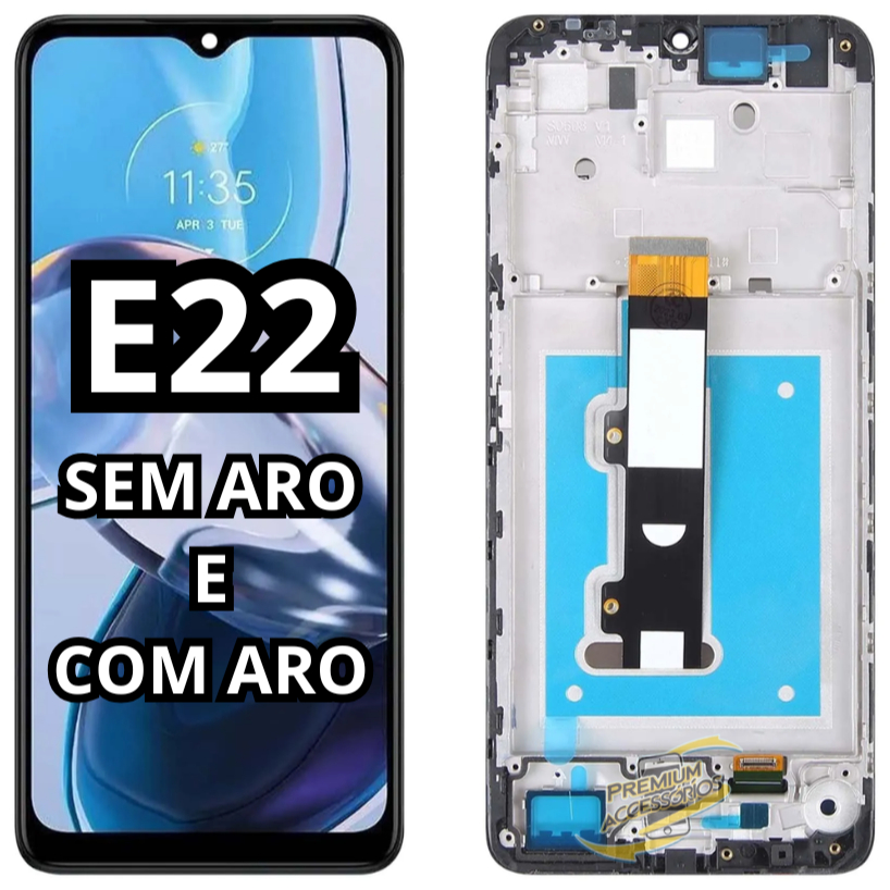 Tela Touch Frontal Display Lcd Compatível Moto E22/E22i A Pronta ...