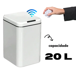 Lixeira com Sensor Automático Inteligente Abre Fácil 20 litros