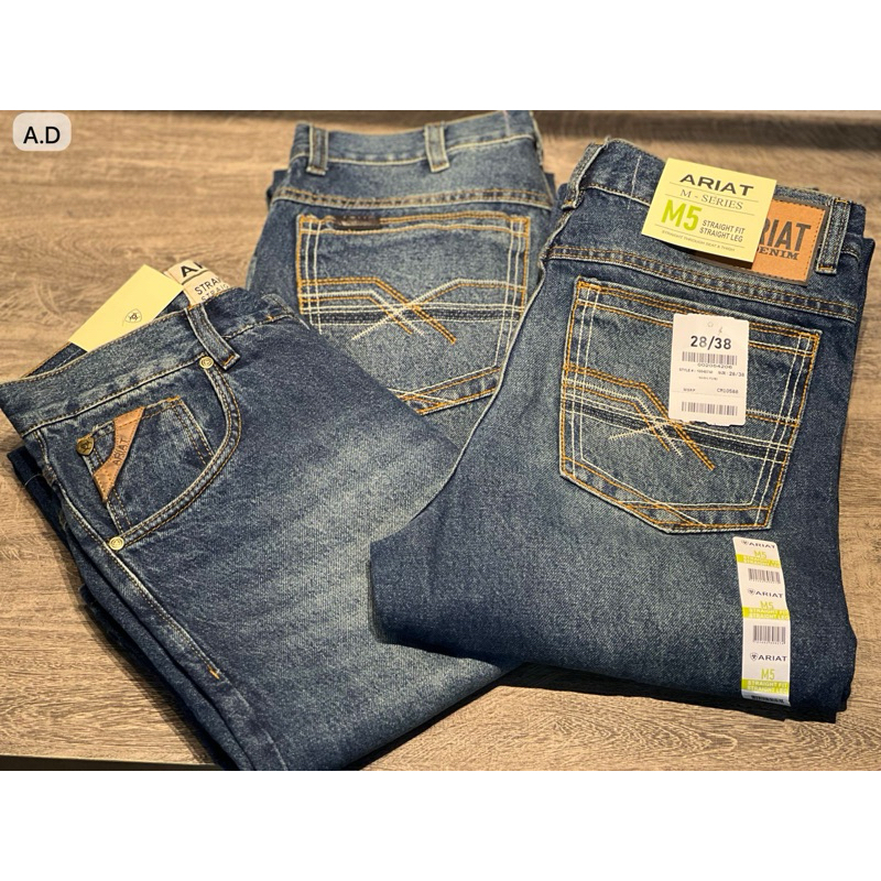 Calça Jeans Larga Country Bordada Cowboy Da Cinch Rodeio Ariatt Americana Masculina