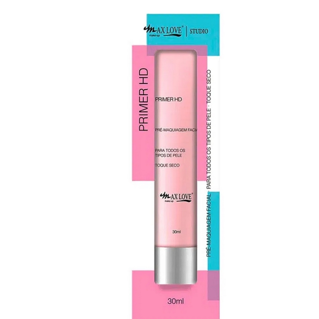 Primer Facial Rosto Pré Maquiagem Mate HD Max Love 30 ml | Shopee Brasil