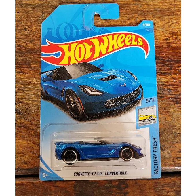 Hot Wheels - Corvette C7 Z06 Convertible Azul - Factory Fresh 2018