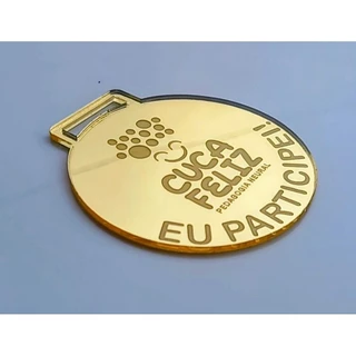 Medalha em Acrílico Espelhado Personalizado