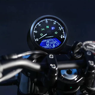 Painel Instrumento Velocímetro Moto Carro Gaiola Triciclo Universal Cafe Racer Custom Analógico Digital led Lcd 12v