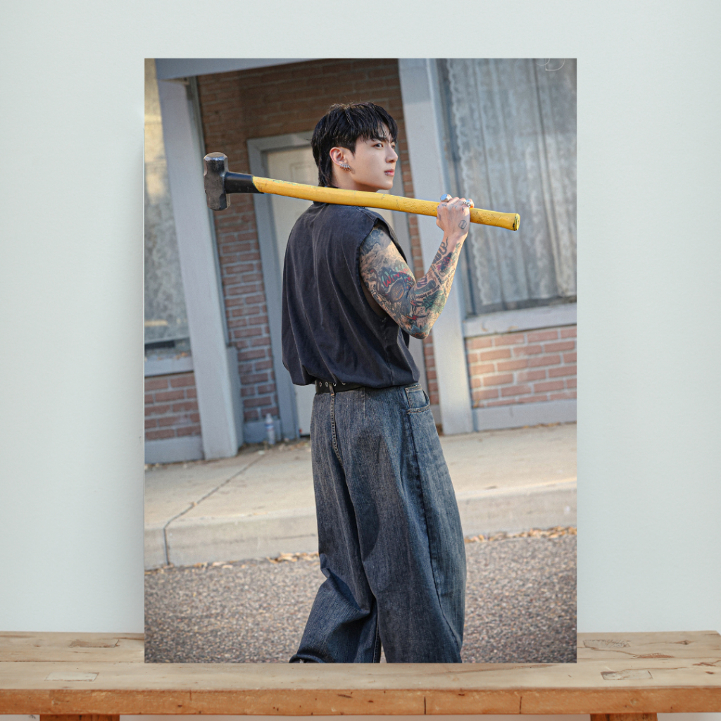 Quadro em Metal Print Personalizada JUNGKOOK ( Tamanho 20x28cm