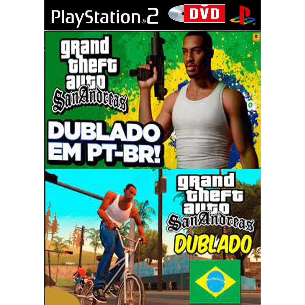 Grand Theft Auto: San Andreas dublado pt br ps2 | Shopee Brasil