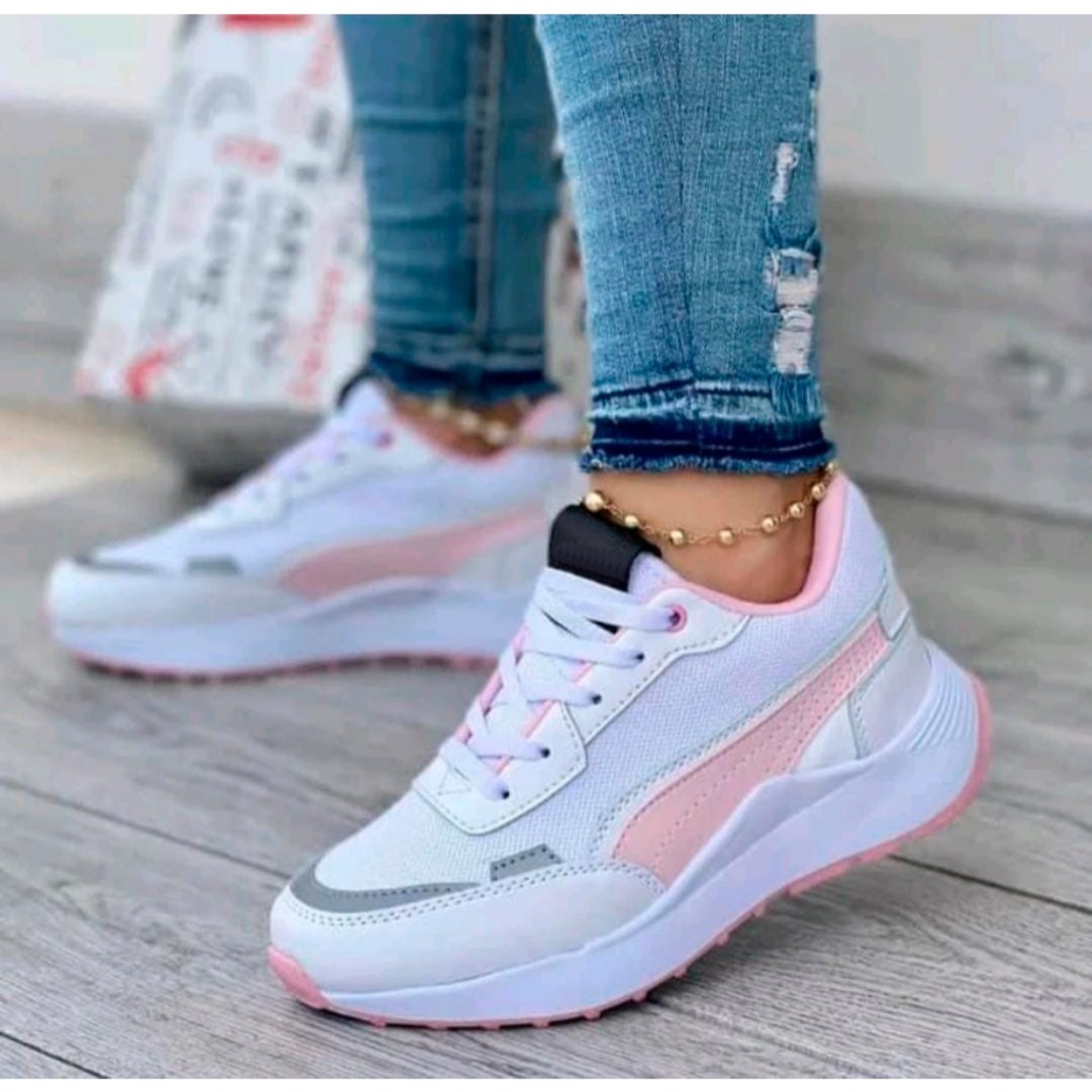 Tênis feminino escolar passeio trabalho todas ocasioes elegante e ...