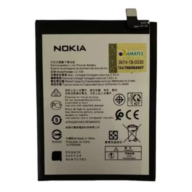 Ba-te-ria LC440 Para Nokia 5.3 Ta-1234 | Shopee Brasil