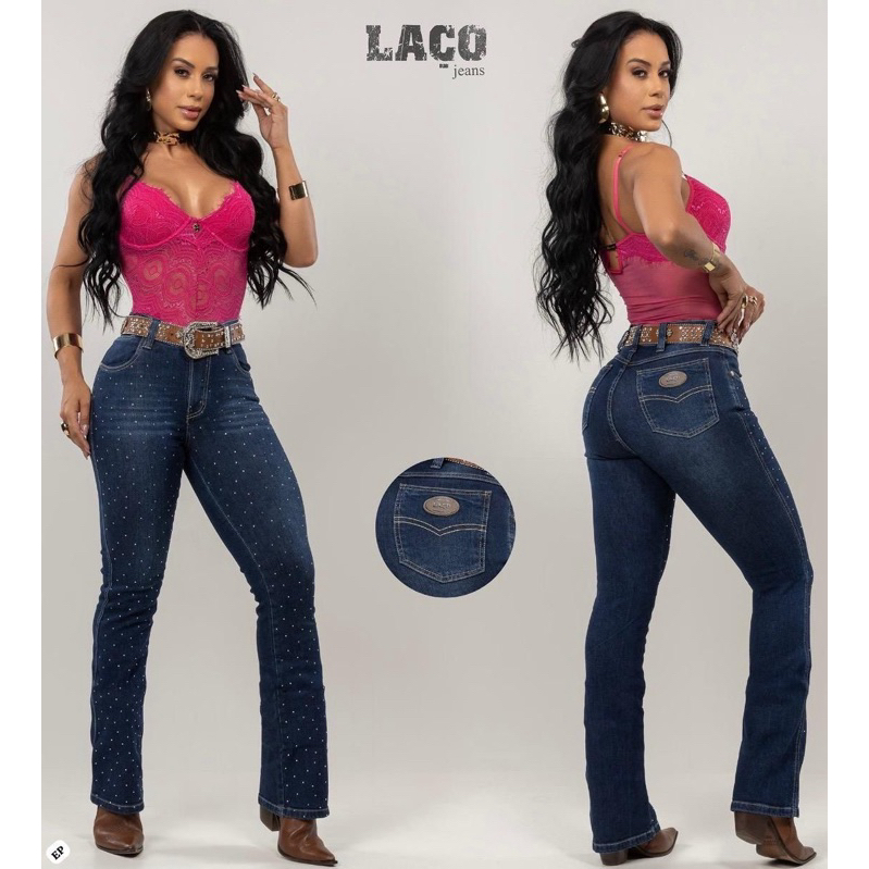 Calça Jeans Feminina Moda Country Estilo Ana Castelo | Shopee Brasil