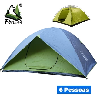 Barraca Camping 6 Pessoas Impermeavel 1500mm Acampamento 240*240*140cm Fps100+ Forestdog