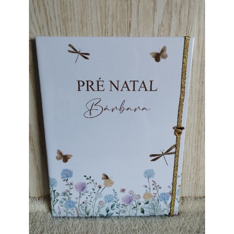 Pasta Catálogo Gestante Floral Dourado | Shopee Brasil
