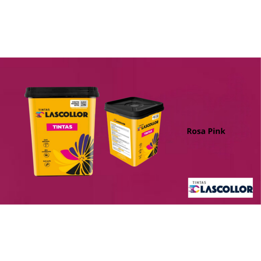 Tinta Acrílica Clascollor Rosa Pink 18L Anti-Mofo Parede Nova | Shopee ...