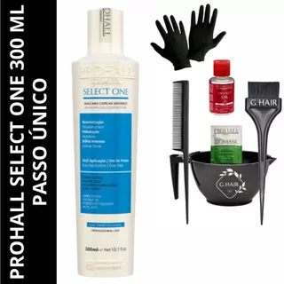 Prohall Único Passo Tratamento Select_One 300ml - Kit Aplicação + Óleo + Sache (base Orgânico)