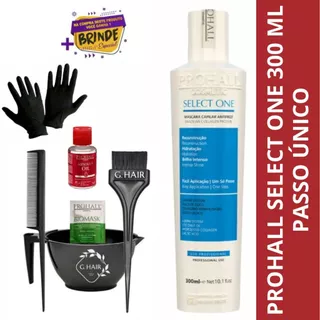 Prohall Select_One 300ml Tratamento em Um Passo + Kit Aplicação + Sache + óleo