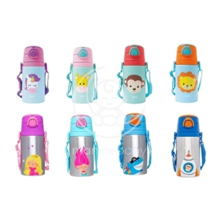 Garrafinha De Alumínio Com Canudo Buba Animal Fun Aventuras Garrafa Girafa Leão Unicórnio Macaco Ino em Oferta na Shopee
