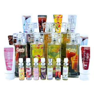 Kit Candy Meu Creminho - Perfume 55ml + Hidratante 60g + Perfume de bolso + Necessaire