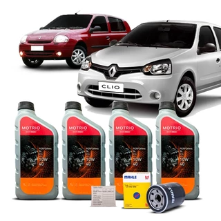 Kit Troca De Oleo Motrio 10w40 + Filtro Renault Clio 1.0 16v 1999 A 2016