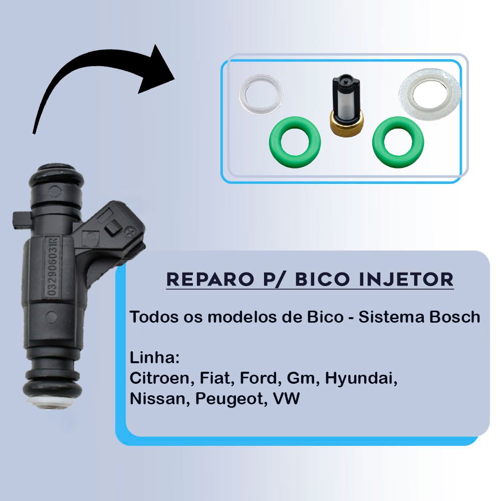 Reparo Bico Injetor Compatível Polo Fox Gol G5 1.6 0280156403 | Shopee ...