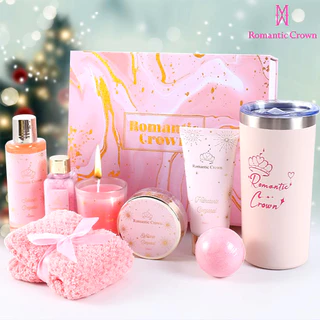 Kit Presente de Banho Feminino SPA com Copo Térmico Inox, Ideal para Aniversário e Natal