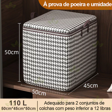 Caixa de armazenamento de grande capacidade para colchas e roupas